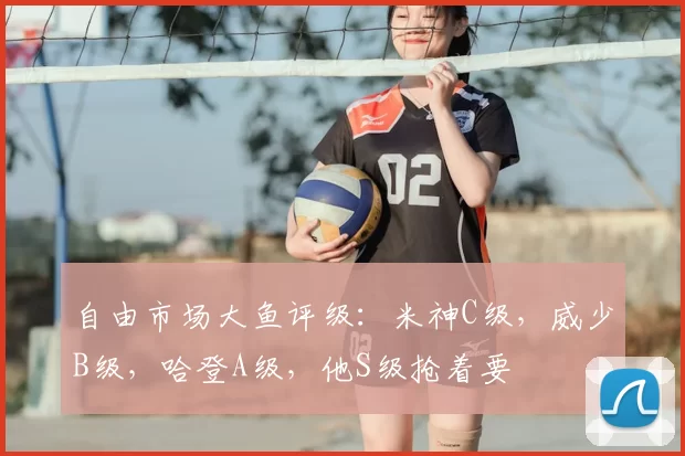 自由市场大鱼评级:米神C级,威少B级,哈登A级,他S级抢着要